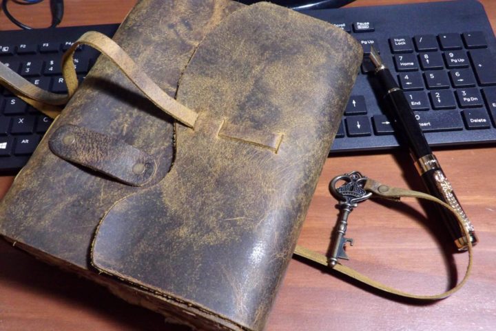 Rustic Journal on Keyboard