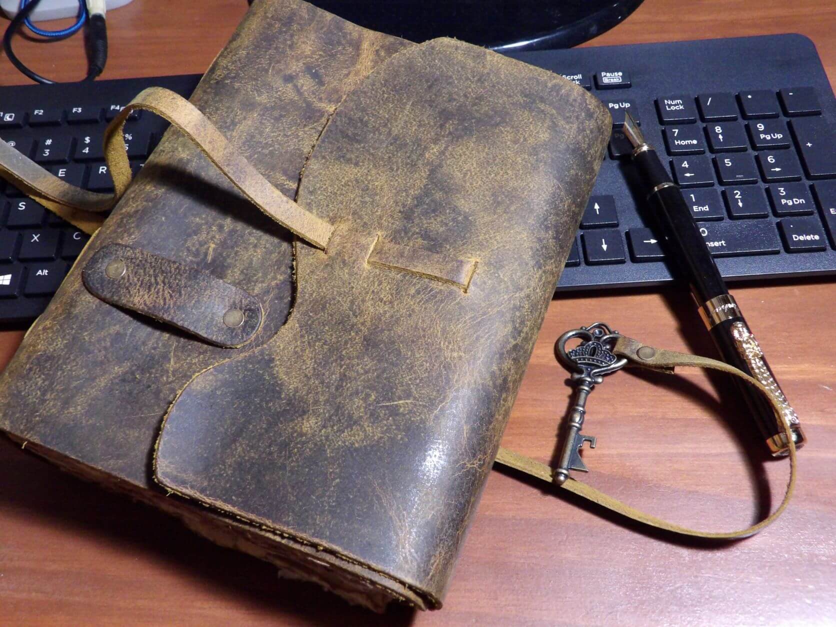 Rustic Journal on Keyboard